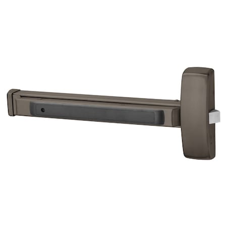 Sargent Grade 1 Rim Exit Bar, Wide Stile Pushpad, 32-in Device, Night Latch Function, Hex Key Dogging, Dark 8804E 10B